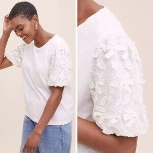 NWT Anthropologie Kirei Monike Applique Tee | 16